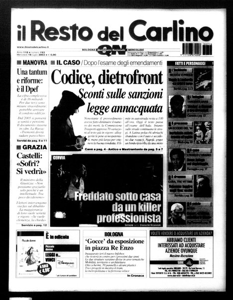 Il Resto del Carlino : giornale dell'Emilia